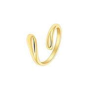 KnBoB Bague pour Femme en Acier Inoxydable 5MM Ouvert Simple Or Anniversaire Alliance Taille 57