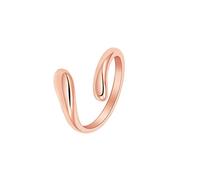 KnBoB Bague pour Femme en Acier Inoxydable 5MM Ouvert Simple Or Rose Alliance Bijoux Taille 60