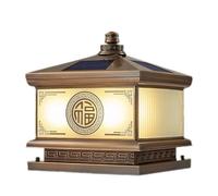 KNBVFHG Lampe Pilier Créative Style Chinois Étanche À Culot E26/E27, Applique Murale Carrée, Luminaire D'extérieur Moderne Pour Porche, Terrasse Ou Jardin