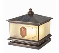 KNBVFHG Lampe Pilier Solaire Carrée Créative Lampes De Table Chinoises Étanches Lampes De Poteau Pour Jardin Ou Terrasse Lampe Pilier Extérieure Vintage À Énergie Solaire Pour Porte Pour Cour, Porche