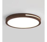 KNBVFHG Plafonnier Couleur Noyer Plafonniers LED Minimalistes De Style Chinois Luminaire Décoratif D'intérieur Ultra-fin Lampes À Panneau Élégantes À Trois Tons Placards, Cuisines, Cages D'escalier