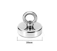(KND20 Pull Max 11kg)D16~D42mm Super Strong Neodymium Fishing Magnet N52 Heavy Duty Rare Earth Magnet with Countersunk Hole Eyebolt Salvage Magnetic