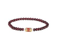 KNDSSMY Bracelet Extensible en Perles de Grenat Rouge, Fait Main, Réglable, en Pierre Naturelle, 4mm, pour Femmes et Filles, Tendance, Idéal pour Le Yoga, Idéal pour Les Amoureux.