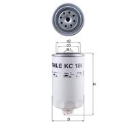 KNECHT KC 186 Filtre à carburant pour ASTRA,CASE IH,GINAF,HEULIEZ,IRISBUS,IVECO,