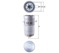 KNECHT KC 69 Filtre à carburant pour AUDI,VOLVO,VW