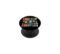 Knee-Deep in Recovery Chirurgie du Genou PopSockets PopGrip Adhésif