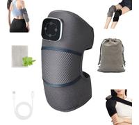 Knee Heating Pad, Electric Cordless Heated Knee Wrap, 3-in-1 Massager for Knee Shoulder Elbow, Gifts for Grandma and Grandpa, for Home or Office Use, Free storage bag and mugwort bag (1 pcs,Grey)