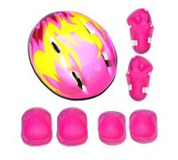 Knee Pad Set - Safety Helmet for Skating | Resistant Shell with Breathable Mesh Lining & Adjustable Elastic Straps for Biking Rollerblading Scootering and Skateboard Training