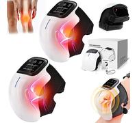 Kneemedy Lot de 2 appareils de soulagement naturels de la douleur du genou, masseur de genou avec thérapie par la chaleur et la lumière rouge, appareil de soulagement de la douleur au genou, pour