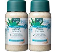 Kneipp Cristaux de bain de pieds - Refroidissement - Sels de bain de pieds - Menthe d'eau à l'aloe vera - Vegan - 1 pièce - 600 grammes (Lot de 2)