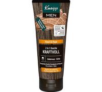 Kneipp MEN - Gel douche 2 en 1 puissant et vivifiant pour la peau et les cheveux - Parfum harmonieux avec des notes chaudes et boisées - Huile de bois de cèdre et extrait de chêne - 200 ml