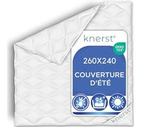 KNERST Couette Ete 260x240, Couette Legere Microfibre, Respirante Lavable | Couette legere pour ete, couverture de lit microfibre douce et respirante, couette lavable confortable pour nuits chaudes