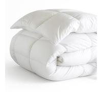 KNERST Couette Hiver 240x220 Plumes et Duvet Chaude Made in Germany | Couette hiver 90 pourcent plumes 10 pourcent duvet, tres chaude et gonflante, enveloppe coton, respirante, lavable et Ökotex
