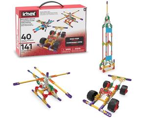 K'Nex 15210 Beginner 40 Model Building Set, Educational Toys for Boys and Girls, 141 Piece Beginners Learning Kit, Engineering for Kids, Colourful Building Construction Toys for Children Aged 5 +