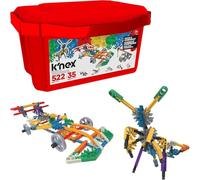 K'NEX 18024/18025 Kit pour cliquer et construire 35 modèles Imagine avec boîte de rangement, jouet éducatif pour enfants, kit de construction avec des tiges de 522 pièces, à partir de 7 ans
