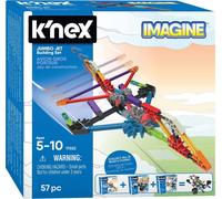 KNEX 35463 - Imagine Jeu de construction Jumbo Jet, Jeu de construction d'avion gros porteur, Jeu de construction d'avion, Jeu de construction avec plus de 60 pièces, Jeu pour enfants de 5 - 10 ans