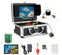 Kngiybo Camera sous Marine Peche, Moniteur 7" HD 1080P Caméra de Pêche sous-Marine Fish Finder Caméra étanche pour Pêche sur Glace,en Lac et en Bateau IP68 Étanche Détecteur De Poisson (Size:30M)