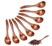 KNGNGK 8 Pièces Petite Cuillere en Bois, 13x3cm Petite Cuillère à Café en Bois, Cuillere en Bois Miel, Petite Cuillere en Bois d'Olivier, Petite Cuillere en Bois de Cuisine pour Thé, Café, Miel
