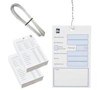 KNGNGK Lot de 120 Étiquettes de Vidange d'Huile, Étiquette Vidange Voiture en Allemand avec Fil Métallique, Étiquette Vidange Voiture Entretien 6x10cm, Etiquette de Vidange Huile