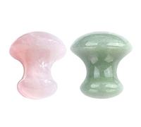 KNH ART AND CRAFT Kanha Handicraft'S (Mt64) Pierre naturelle de jade vert jade Gua Sha Outil pour soins de la peau du visage, masseur anti-âge, outil de grattage Gua Sha pour thérapie d'acupression