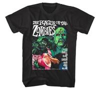 KNHBtuhv2 Plague of The Zombies Movie Poster Men's T Shirt 60s Hammer Horror Film Black XL