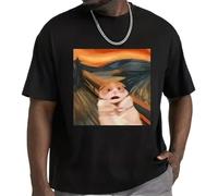 KNHBtuhv2 Screaming Mouse Creative T-Shirt Black S