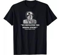 KNHBtuhv2 We Defeated The Wrong Enemy Quote General George S. Patton T-Shirt Black 3XL
