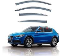 KNHCX Deflecteur Voiture pour Alfa Romeo Stelvio 2017-2022,Placage Epaissi Fenêtre Latérale Visière Deflecteur d air Elégants Déflecteurs Latéraux Déflecteurs Pluie Aérodynamiques Accessoire Voiture