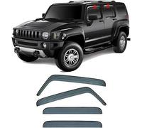 KNHCX Deflecteur Voiture pour Hummer H3 2005-2010,Placage Epaissi Fenêtre Latérale Visière Deflecteur d air Elégants Déflecteurs Latéraux Déflecteurs Pluie Aérodynamiques Accessoire Voiture