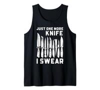 Knife Collector Humour Just One More Knife I Swear Citation Débardeur
