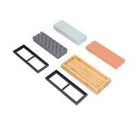 Knife Sharpening Stone Set, Dual Sided 400/1000 3000/8000 Whetstone Set Stone Polishing Finishing Combination Set with Wooden Base Non-Slip Pad, Knife Sharpening Stone Set, Dual Sided 400/1000 30