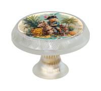 Knight Cat Lot de 4 boutons d'armoire tropicaux pour commode, tiroir, placard, placard et meubles de cuisine, décoration d'intérieur