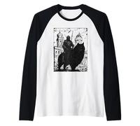Knight Cat Rider Chevalier médiéval Vintage des années 90 Manche Raglan