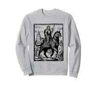 Knight Cat Rider Funny Retro Dark Art des années 90 Meme Funny Cat Cat Sweatshirt