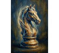 Knight Chess Notebook: Softcover, 240 Grid Pages, Glossy