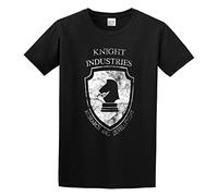 Knight Industries Knight Rider Inspired Kit David Hasselhoff Retro Men Adult Short Sleeve Black L
