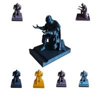 Knight - Porte-stylo 2026 avec impression 3D, support de bureau avec sculpture, cadeau créatif unique pour bureau, maison, salle de classe (noir)