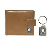 Knight Portefeuille en cuir beige avec porte-clés Bristol R, beige