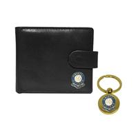 Knight Portefeuille en cuir noir avec porte-clés Bristol R, Noir