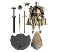 Knight Pose Figurine - Modèle de guerrier articulé, jouet historique d'exposition, réplique de héros de table | détaillé en armure complète, décoration du corps flexible avec la tête