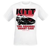 Knight Rider K 2000 Kitt - The Original Smart Car Homme T-Shirt Manches Courtes Blanc L