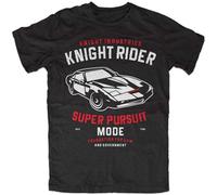 Knight Rider T Shirt Mens Summer Fashion Tee Shirt Hasselhoff Baywatch 80Er Kult Neu Siebdruck Kitt Black XXL