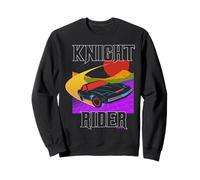 Knight Rider Voiture rétro néon Coucher de Soleil Sweatshirt