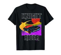 Knight Rider Voiture rétro néon Coucher de Soleil T-Shirt