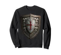 Knights Templar Shield Deus Vult Medieval Crusader Warrior Sweatshirt
