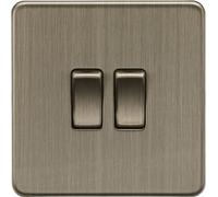 Knightsbridge 10AX 2G Interrupteur va-et-vient Laiton antique