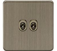 Knightsbridge 10AX Interrupteur à bascule 2 voies Laiton antique 2G