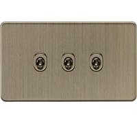 Knightsbridge 10AX Interrupteur à bascule 2 voies Laiton antique 3G