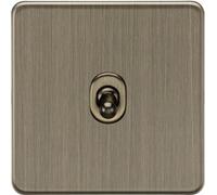 Knightsbridge 10AX Interrupteur à bascule intermédiaire Laiton antique 1G