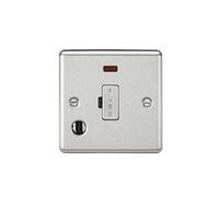 Knightsbridge CL6FBC 13A Unité d'éperon fusionnée avec Sortie Fluo et Flexible Chromé brossé